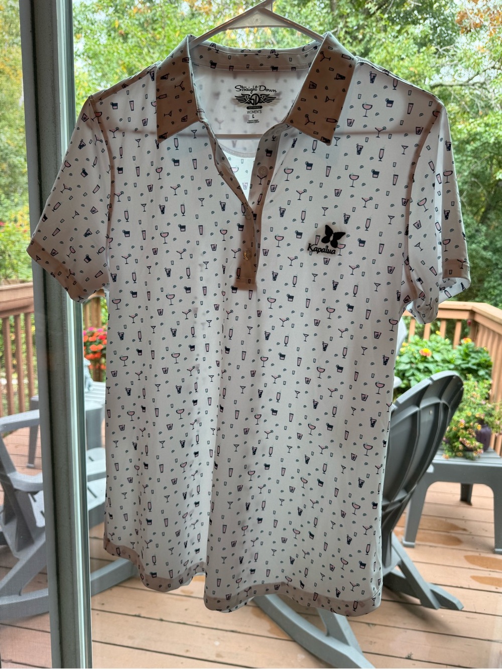 Straight Down White Polo Shirt
